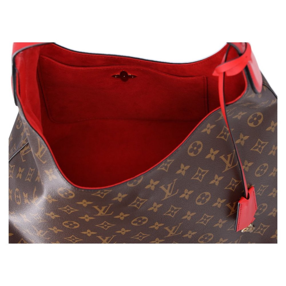 Louis Vuitton M43630 Flower Hobo Shoulder Bag Brown Monogram Red - Picture 4 of 16